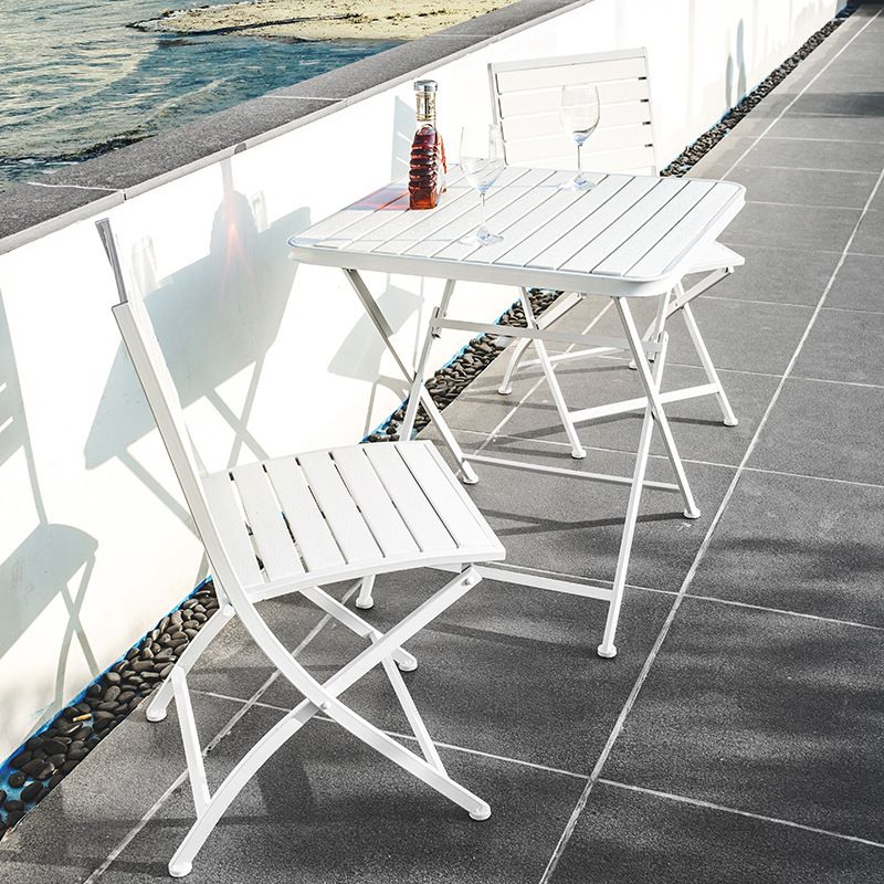 Modern 1/3 Pieces Metal Picnic Table Reclaimed Wood Picnic Table Set