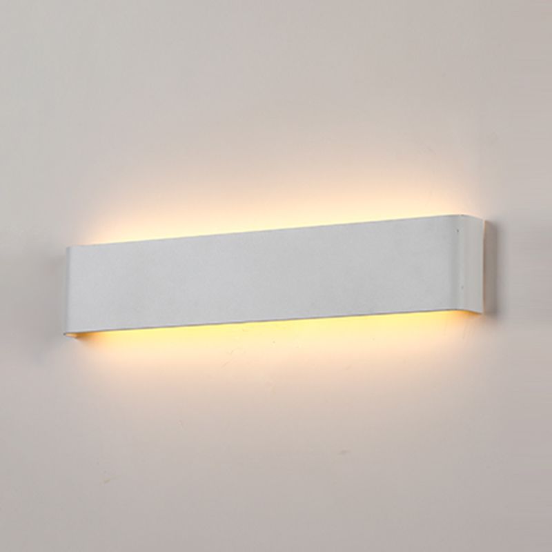 Luz de pared LED recta de la pared moderna de 2 luces con aluminio para dormitorio
