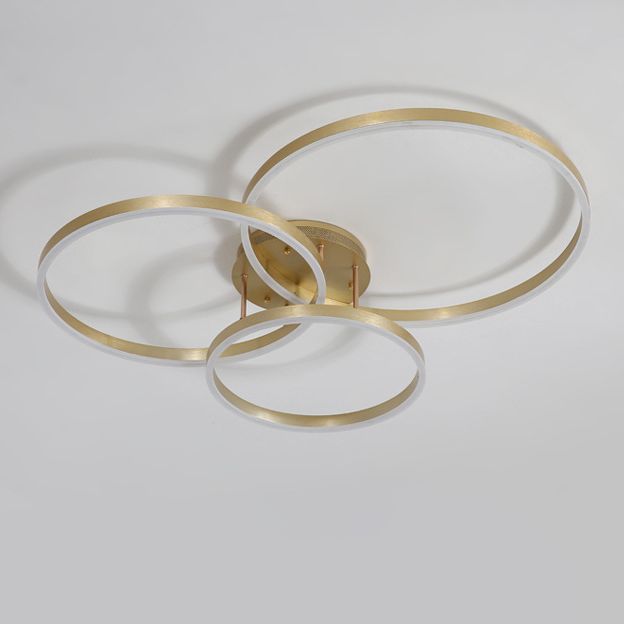 Metal Circle Ceiling Flush Mount Light Modern Style LED Gold Ceiling Light Fixture