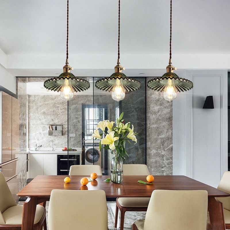 Glass Pot Cover Shade Hanging Lights Industrial Style 1 Light Hanging Mount Fixture