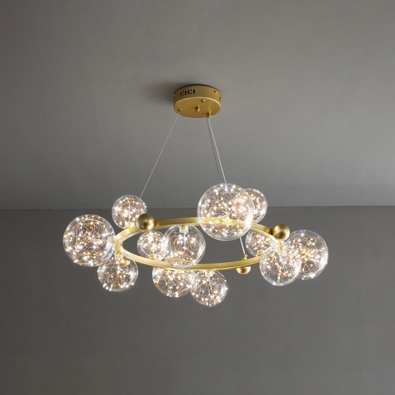 Modern Nordic Simple Style LED Hanging Chandelier Light for Dining Room Living Room Bedroom