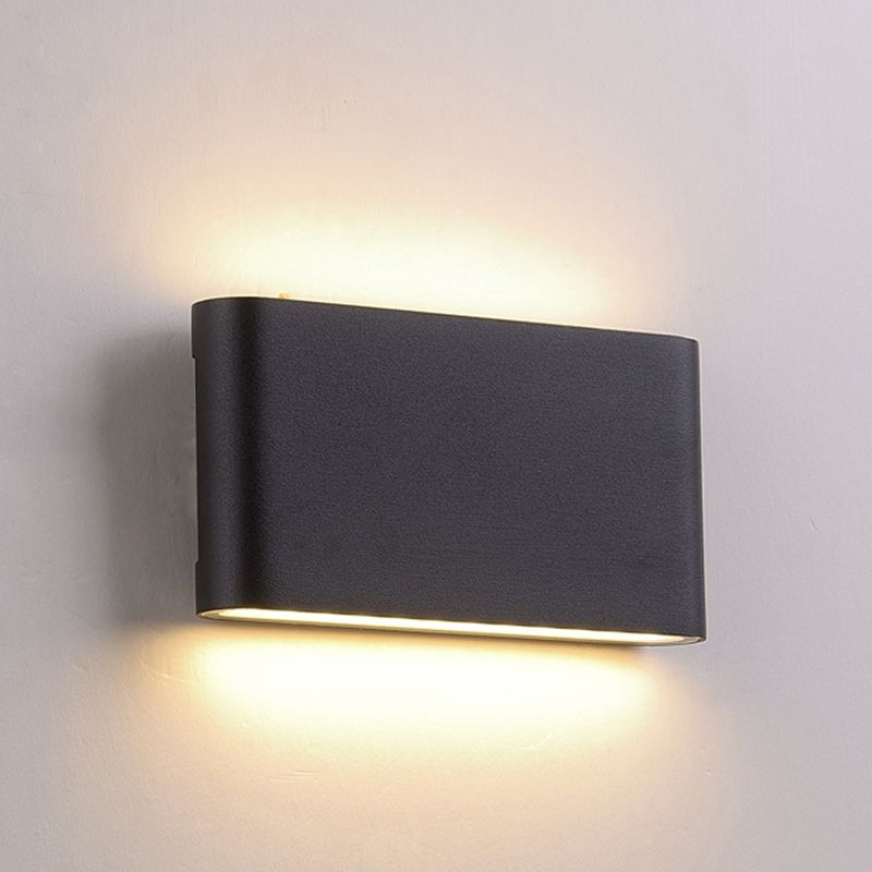 Lámpara de pared de montaje de montaje de color negro/blanco aluminio nórdico pequeño/grande letrero liviano lámpara
