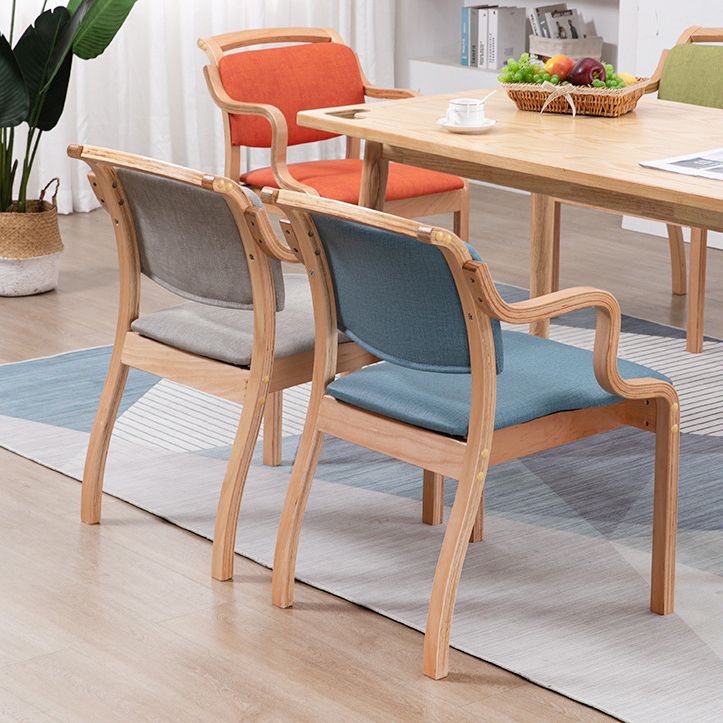Ensembles de chaises latérales de salle à manger à dossier ouvert de chaise intérieure-extérieure en bois de style moderne