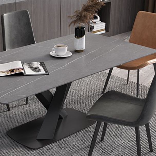Modern Dinette Set 1/4/5/6/7 Pieces Dining Table Set with Sintered Stone Top