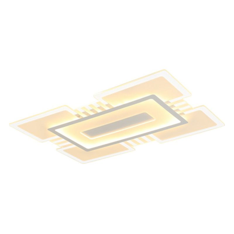 Illuminazione da incasso per soggiorno rettangolare ultrasottile Apparecchio da incasso a LED minimalista in acrilico trasparente