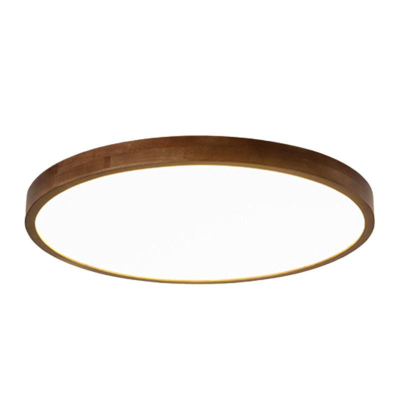 Wood Geometric Flush Mount Light Fixture Modern 1 Light Flush Mount