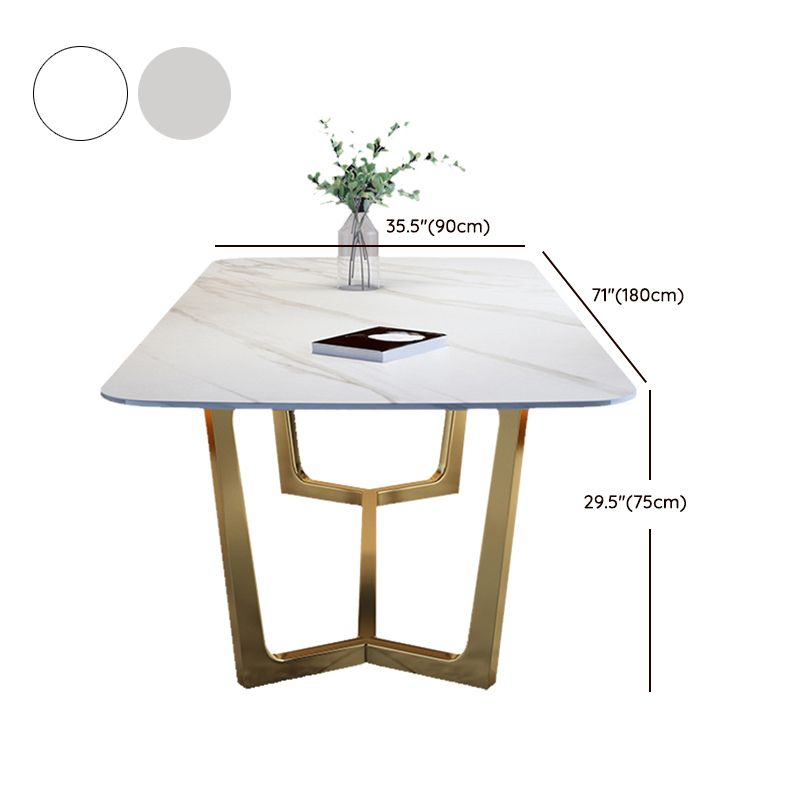 Modern 1/2/5/6/7 Pieces Dining Set Rectangle Stone Dining Table Set for Home