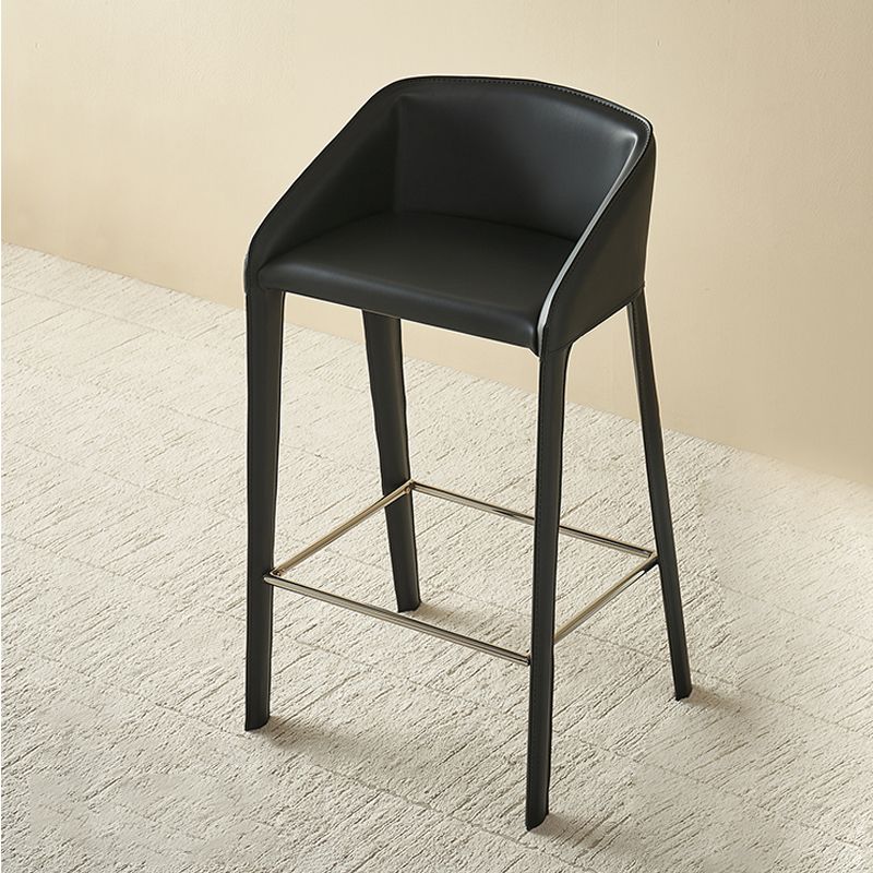 Industrial Indoor Armless Backless Bar Stool with Metal Legs