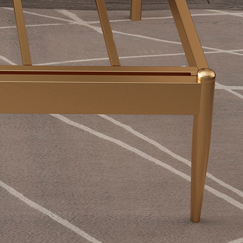 Contemporary Style Bed Frame Plaid Standard Bed with Headboard