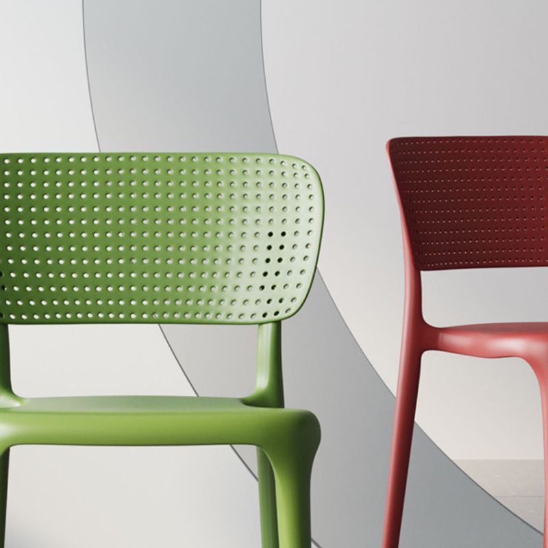 Contemporary Style Side Chair Plastic Dining Side Chair for Indoor