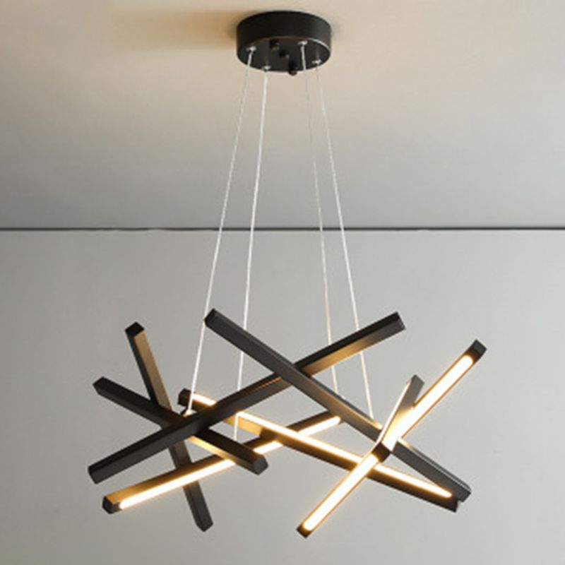 Lumo a pendente lampadario impilato Luce contemporanea LED in metallo a sospensione Luce a sospensione