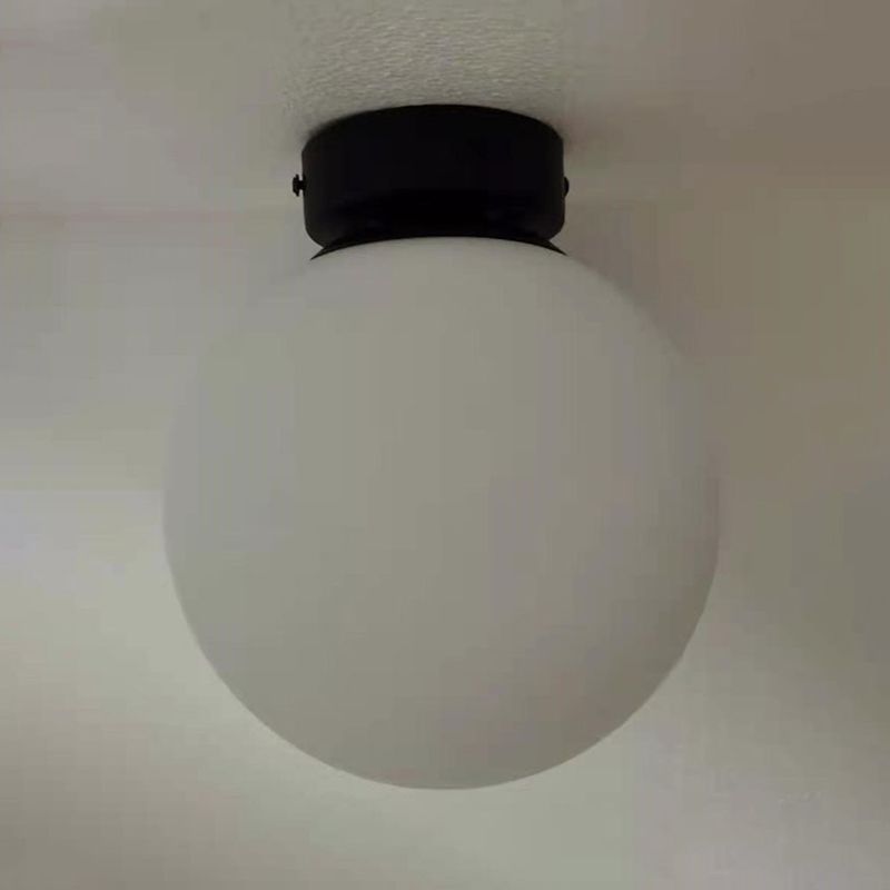 Modern Simple Spherical Shape Ceiling Lamp Iron 1 Light Ceiling Light for Corridor