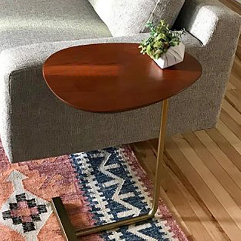 Modern C Corner Table Solid Wood Side End Table for Living Room