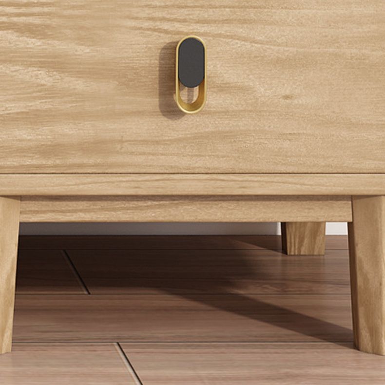 Modern Wooden Chest with Straight Legs and Drawers Accent Chest
