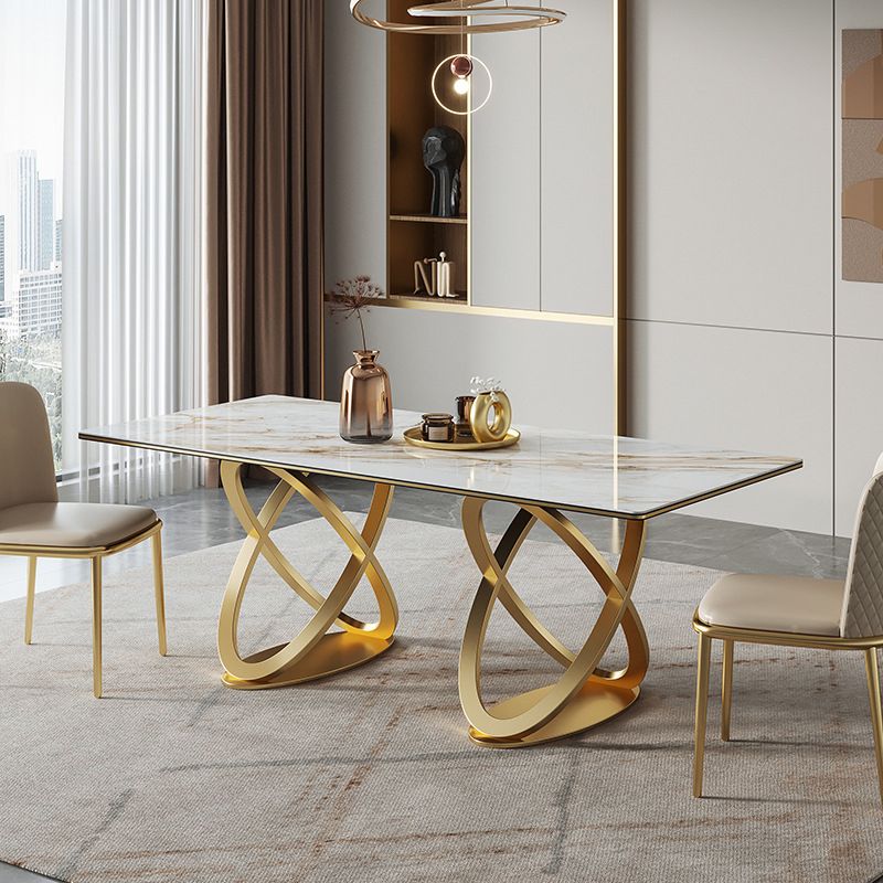 Luxury Sintered Stone Top Dining Set Rectangle 1/2/3/5/7 Pieces Dining Table with Chairs