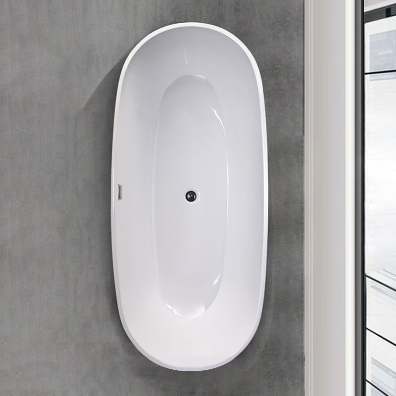Oval Freestanding Bath Tub Modern Acrylic Bathtub for Bathroom