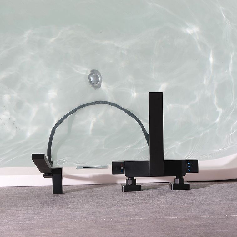 Modern Bathroom Faucet Wall Mounted Fixed Knob Handle Faucet Tub