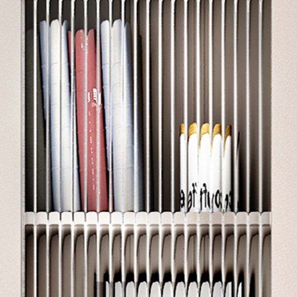 Modern Engineered Wood Bookcase Standard Closed Back Bookshelf with Doors