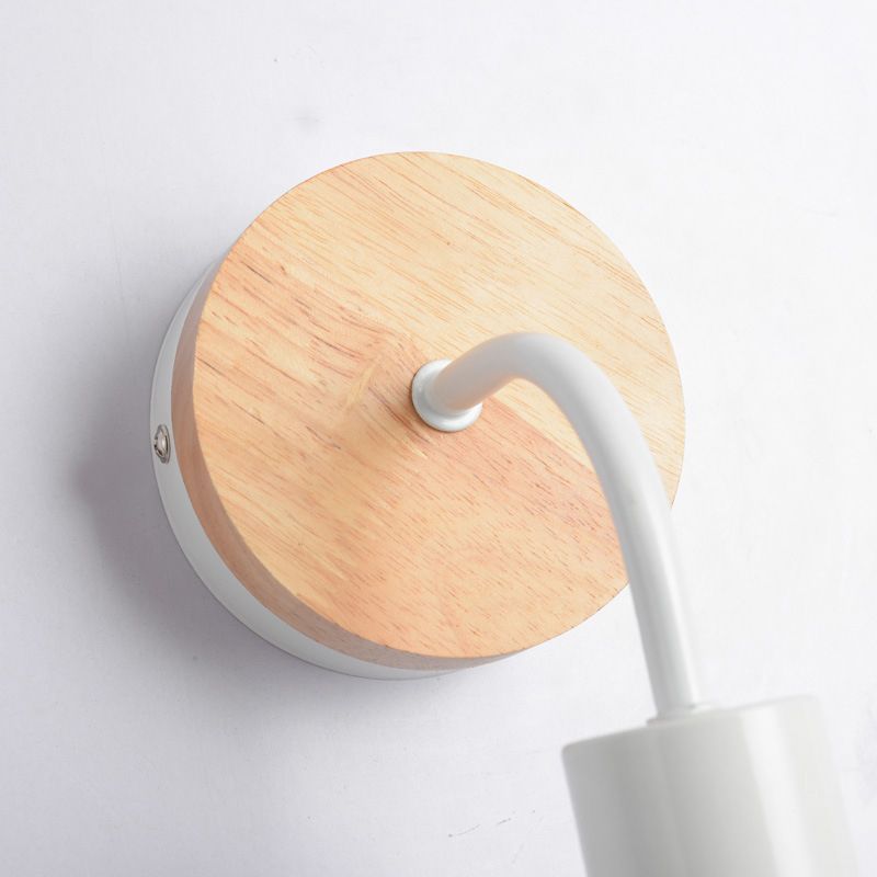 No-Bulb Sconce Light Fixture Contemporary Style Wood Bedroom Wall Mount Light Fixture