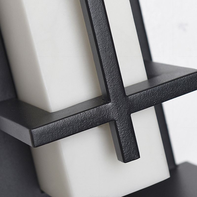 Geometric Wall Light Fixture Modern 1 Light Wall Sconce in Black