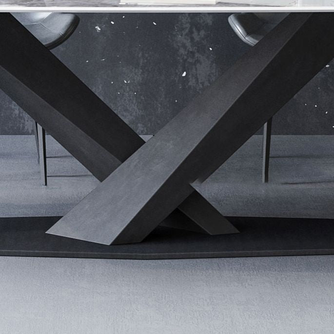 Modern Rectangle Sintered Stone Dining Set 1/4/5/7 Pieces Dining Set