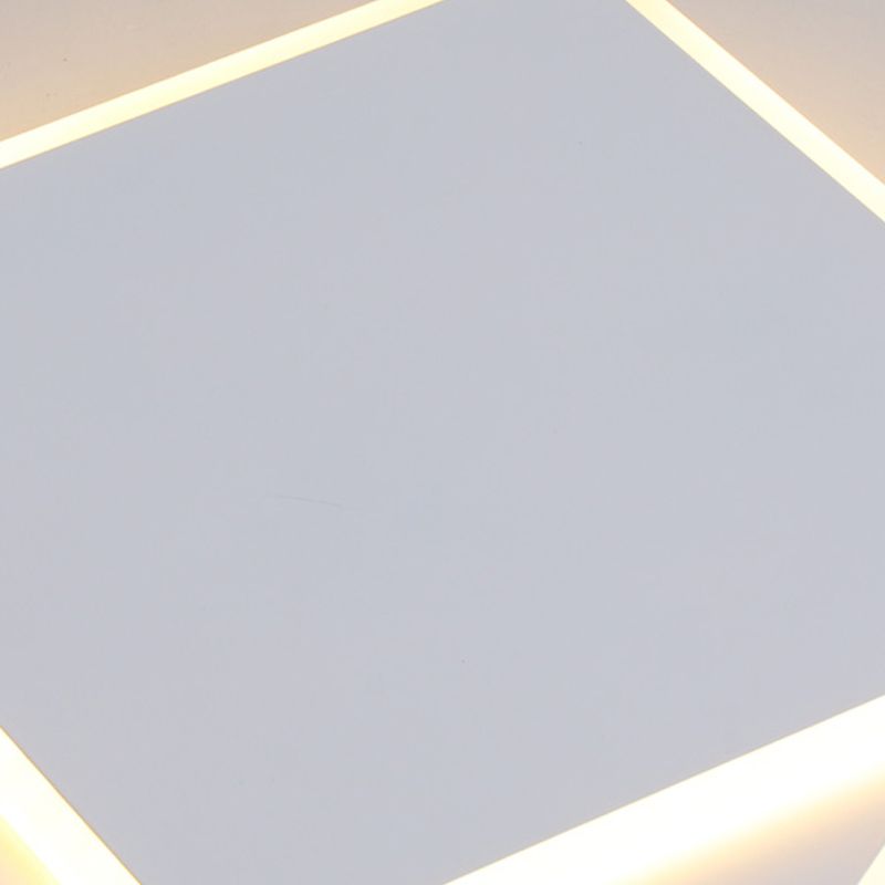 Plafonnier LED carré en métal, style nordique, éclairage d'intérieur, luminaire décoratif de plafond, idéal pour une chambre à coucher