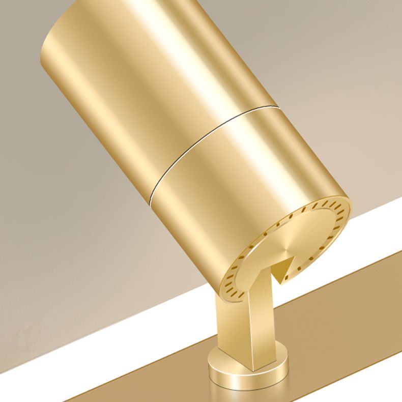 Gold Rectangular LED Semi Flush Monte en moderna luz de techo interior acrílico de estilo conciso