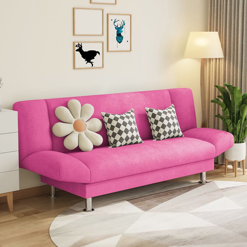 29.52" H Linen Armless Convertible Sleeper Sofa for Living Room