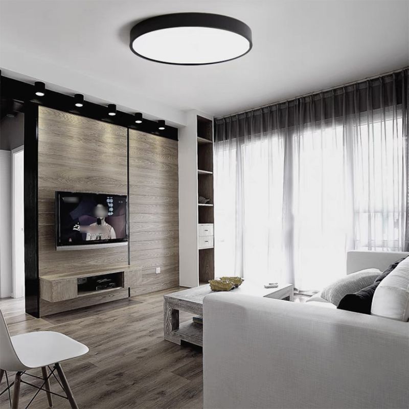 Modern Simple Style Acrylic Flush Mount Lights Round Shape 1 Light Ceiling Lamp for Bedroom