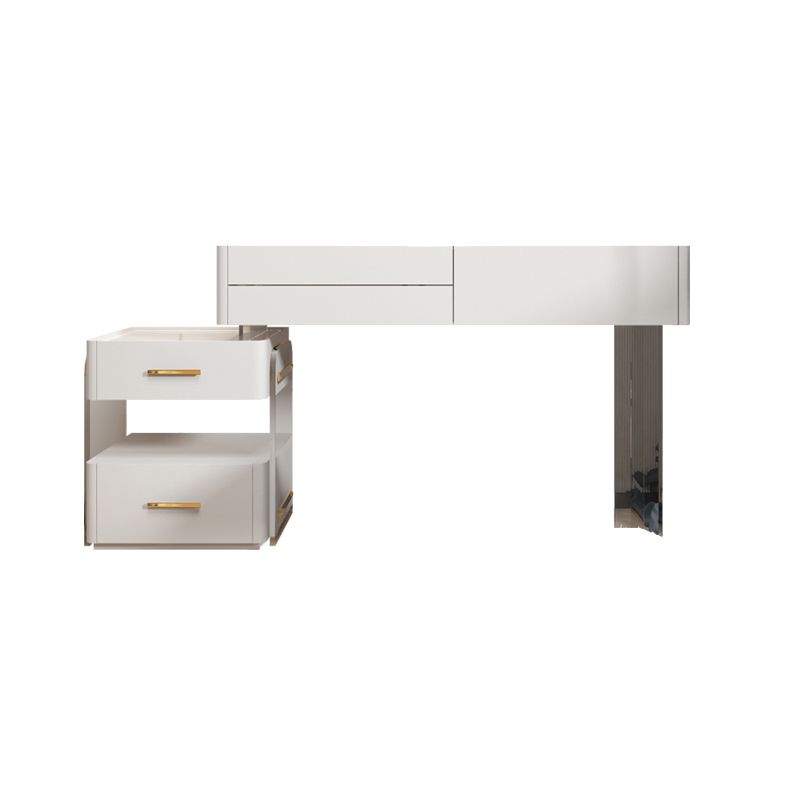 Contemporary Makeup Vanity Desk Slate Top Vanity Dressing Table Set