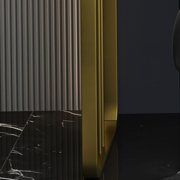 5 Drawers Makeup Table Desk Vanity Stone Top Vanity Table in Black