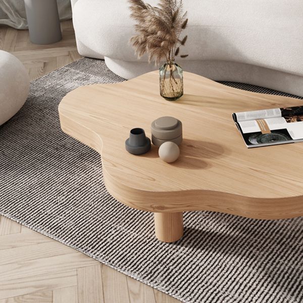 3 Legs Coffee Table Solid Wood Coffee Cocktail Table for Living Room