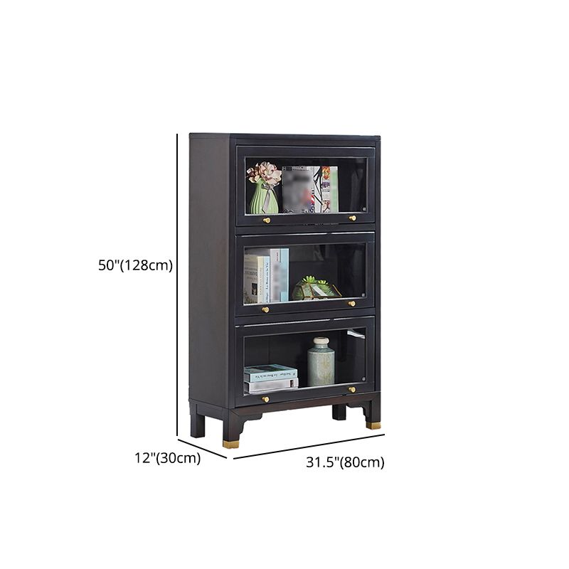 Libreria standard in stile glam scaffale in legno solido con porte