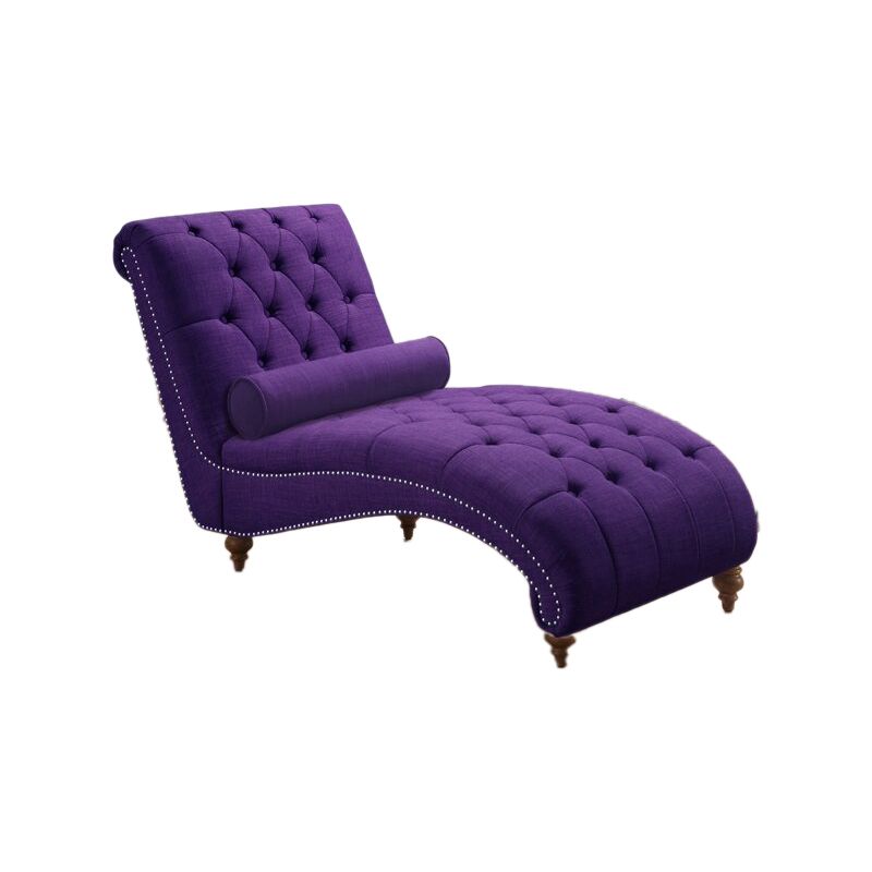 Modern Style Armless Chaise Living Room Faux Leather Chaise Lounge