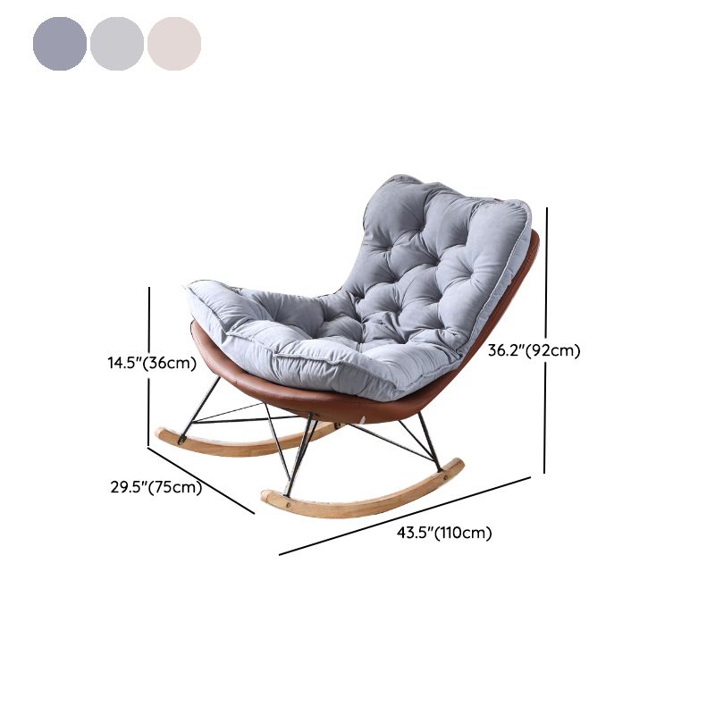 Contemporary Style Mother Feeding Rocking Chair Indoor Sofa Rocking Chair with Cushion