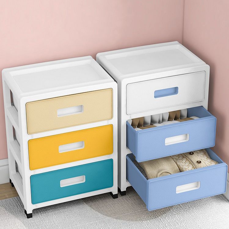 Scandinavian Kids Dresser Set Vertical Plastic Dresser for Kids