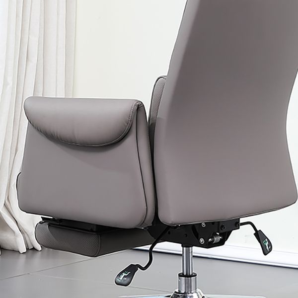 Contemporary Adjustable Faux Leather Chair Executive High Back Swivel Chair