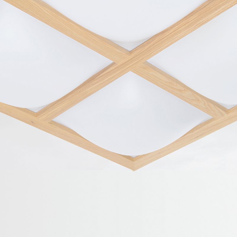 Japanische Stil Ultra-Thin Flush Mount Beleuchtung Holz-Schlafzimmer LED-Unterputz-Halterung