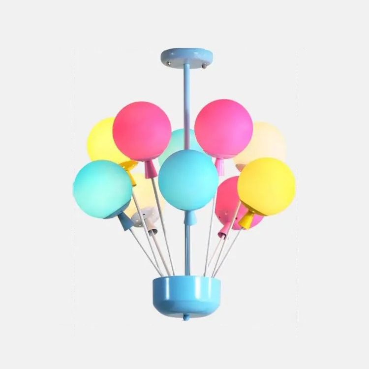 Multi Head Macron Balloon Chandelier Glass Chandelier Lighting Fixtures for Bedroom