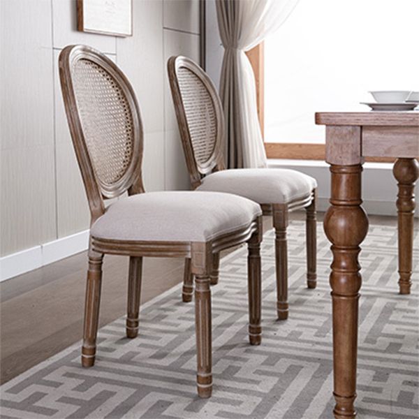 Farmhouse Dining Chair with Wood Legs King Louis Back Side Chair for Home Use