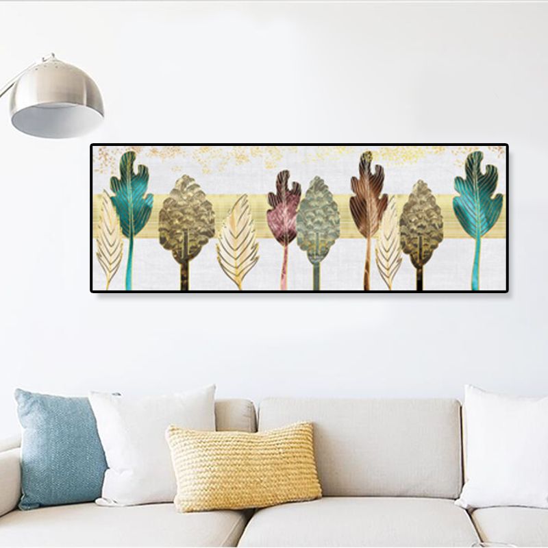 Textured Still Life Drawing Wall Art Canvas Nordic Style Wall Decor for Living Room