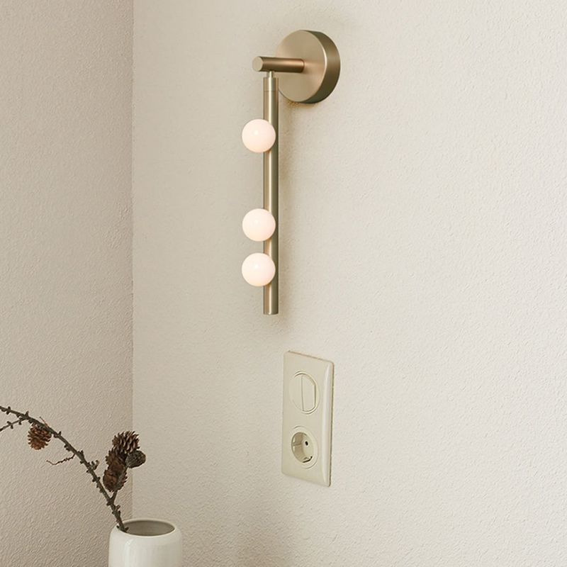 Nordic Style Vanity Light Globe Shape Glass Vanity Lamp for Shower Room