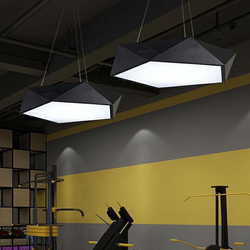 Éclairage de plafond LED géométrique Metallique