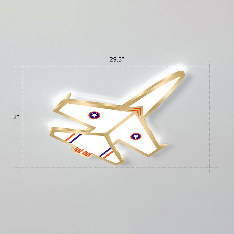 Ultradelgado avión LED luces incrustadas dibujos animados acrílico luces de techo para habitaciones infantiles