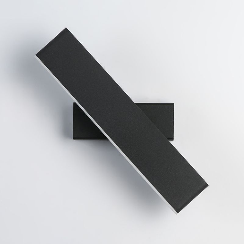 Nordic Style Metal Wall Light Rectangle Shape Rotatable Wall Lamp for Living Room
