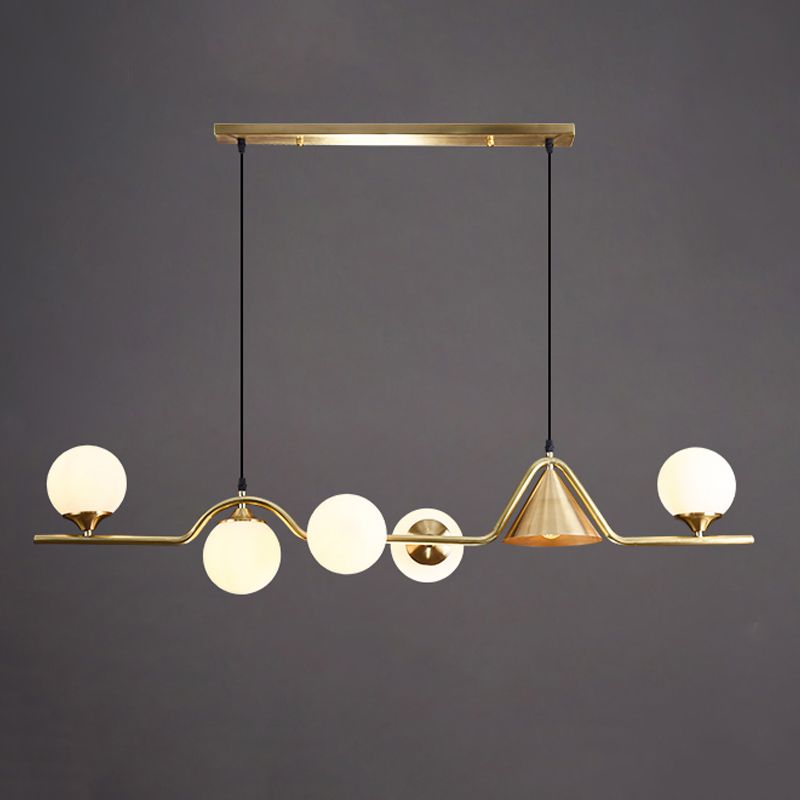 Contemporary Style Spherical Island Lighting Ideas Glass Island Lights