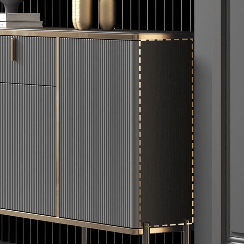 Stone Living Room Sideboard Cabinet Modern Buffet Server Cabinet with Storage and Drawer