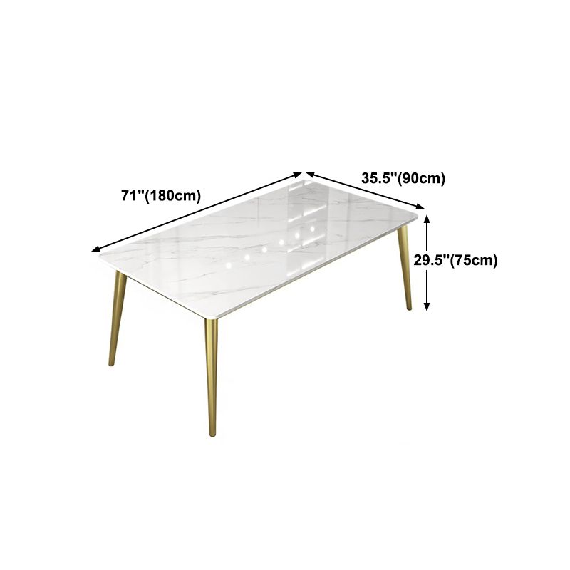 Traditional Luxury 4 Legs Furniture Stone Dining Table for Dining Room