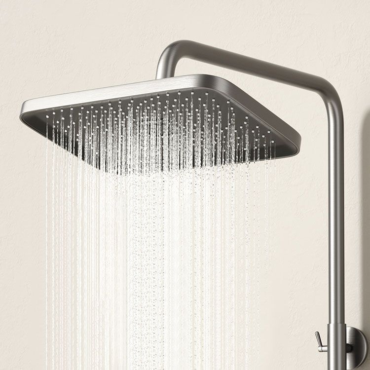 Shower Set Grey Shower Arm Swivel Showerhand Wall Mounted Shower Set