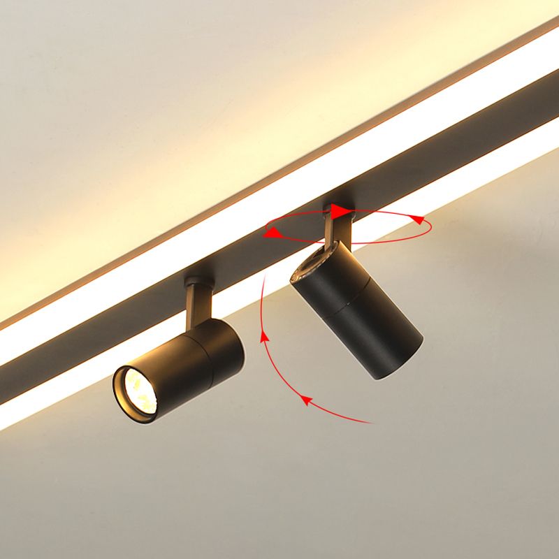 Éclairage linéaire moderne de voie de LED 3 lumières spot encastré en fer forgé